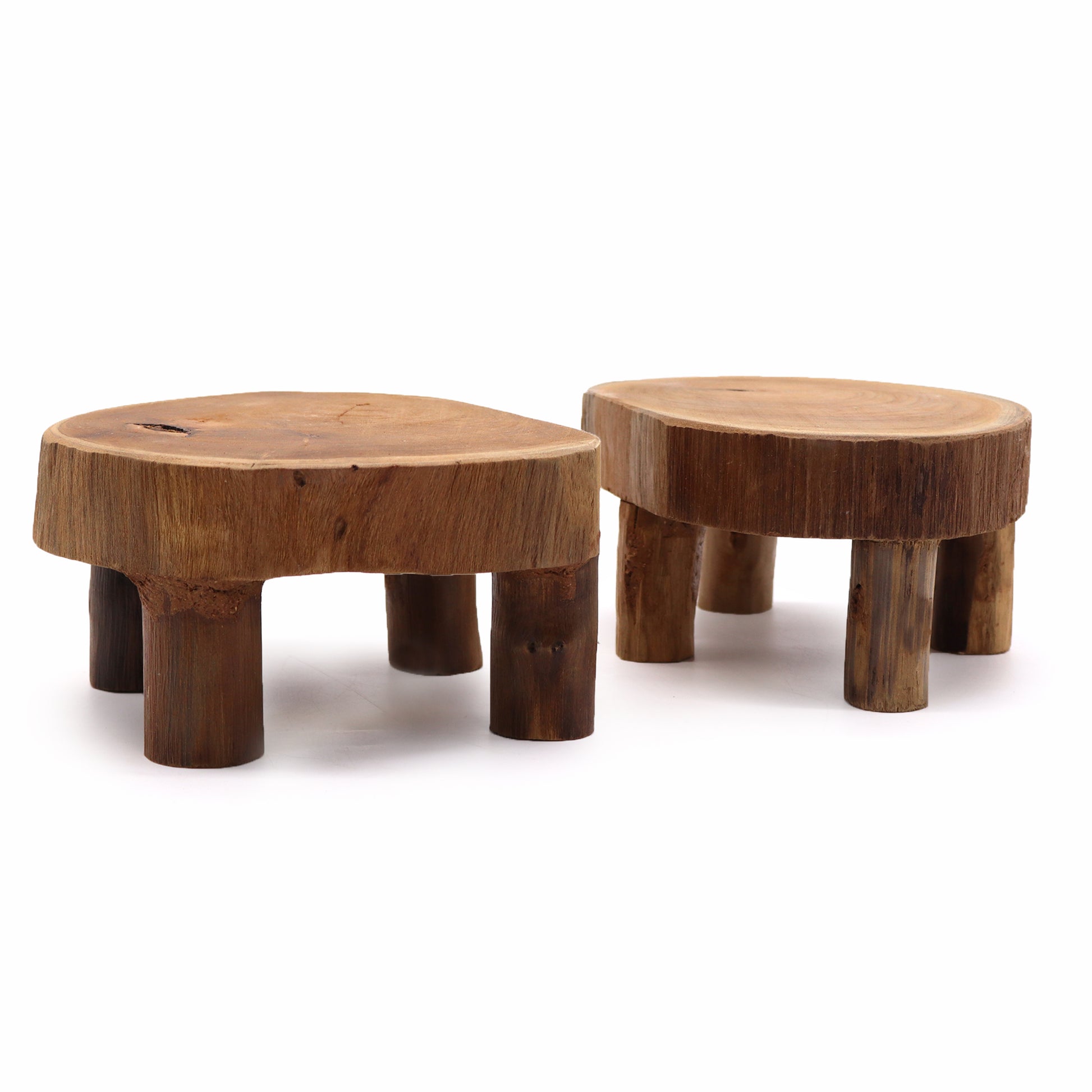 Low Teak Pad Display - Set of 2