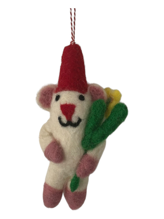 Rosie the Sheep – Felt Flower Holder Ornament