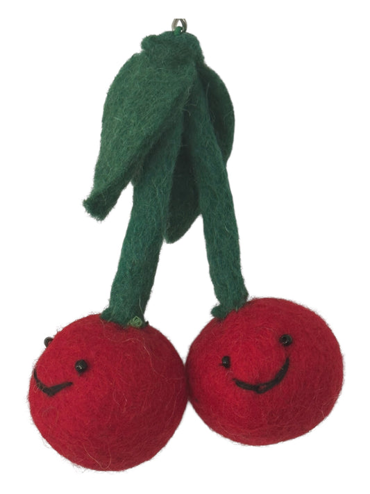 Cherry Bliss – Felt Fruit Decoration