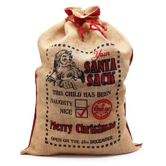 Christmas Presents Festive Jute Sack