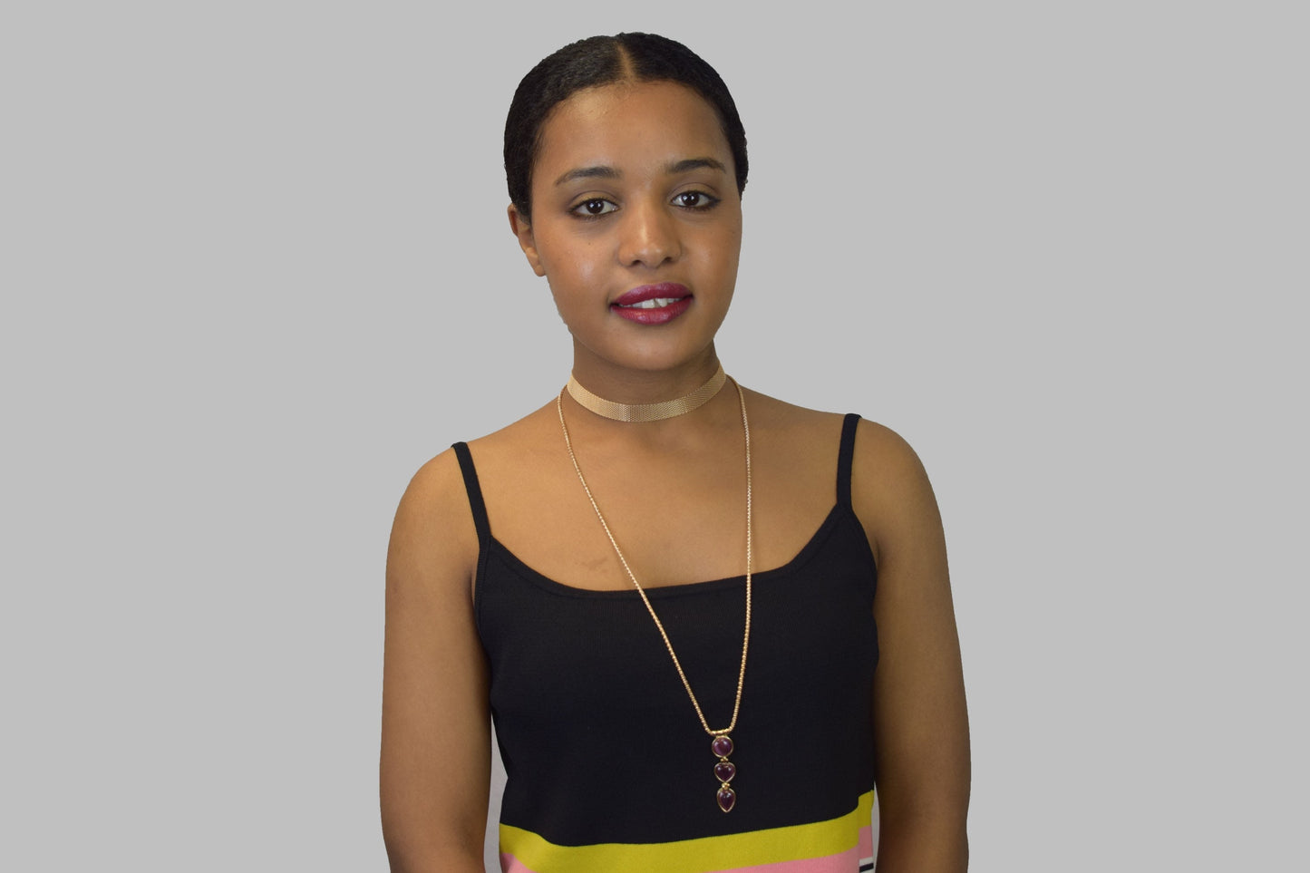 Gold Choker Layered Necklace (Set of 2)