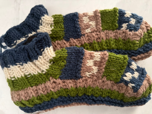 Unisex Fleeced Hand Knitted Ankle Socks Fits Up Yo UK Size 7