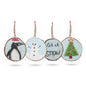 Let it Snow - Hand Painted Log Xmas Decor (set of 4)