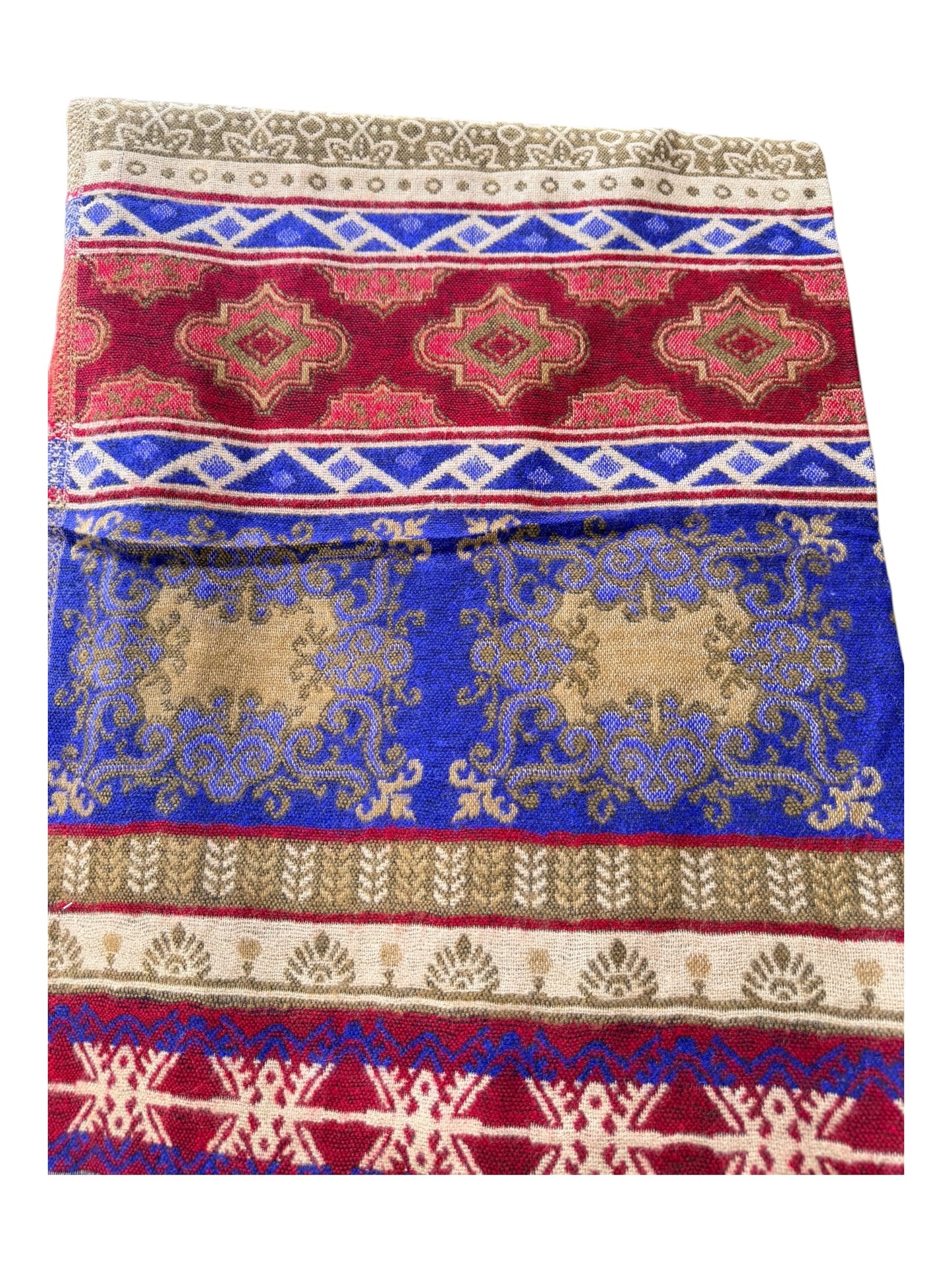 Large Soft Vegan Cashmelion Blanket Scarf Shawl Wrap with Tassels - Royal Sapphire