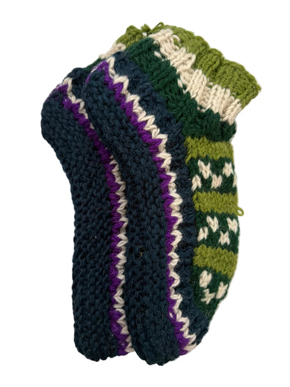 Unisex Fleeced Hand Knitted Ankle Socks Fits Up Yo UK Size 7