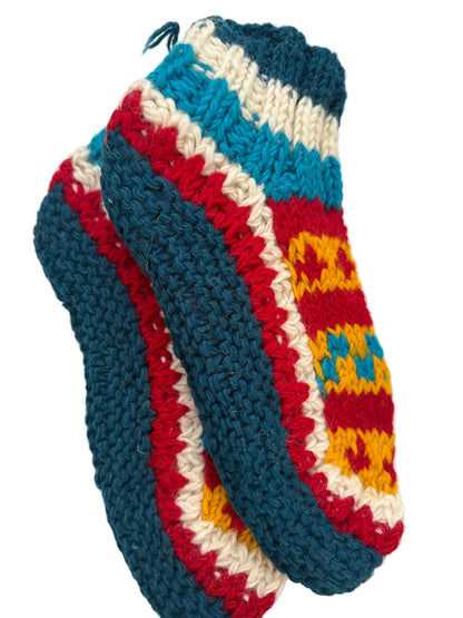 Unisex Fleeced Hand Knitted Ankle Socks Fits Up Yo UK Size 7