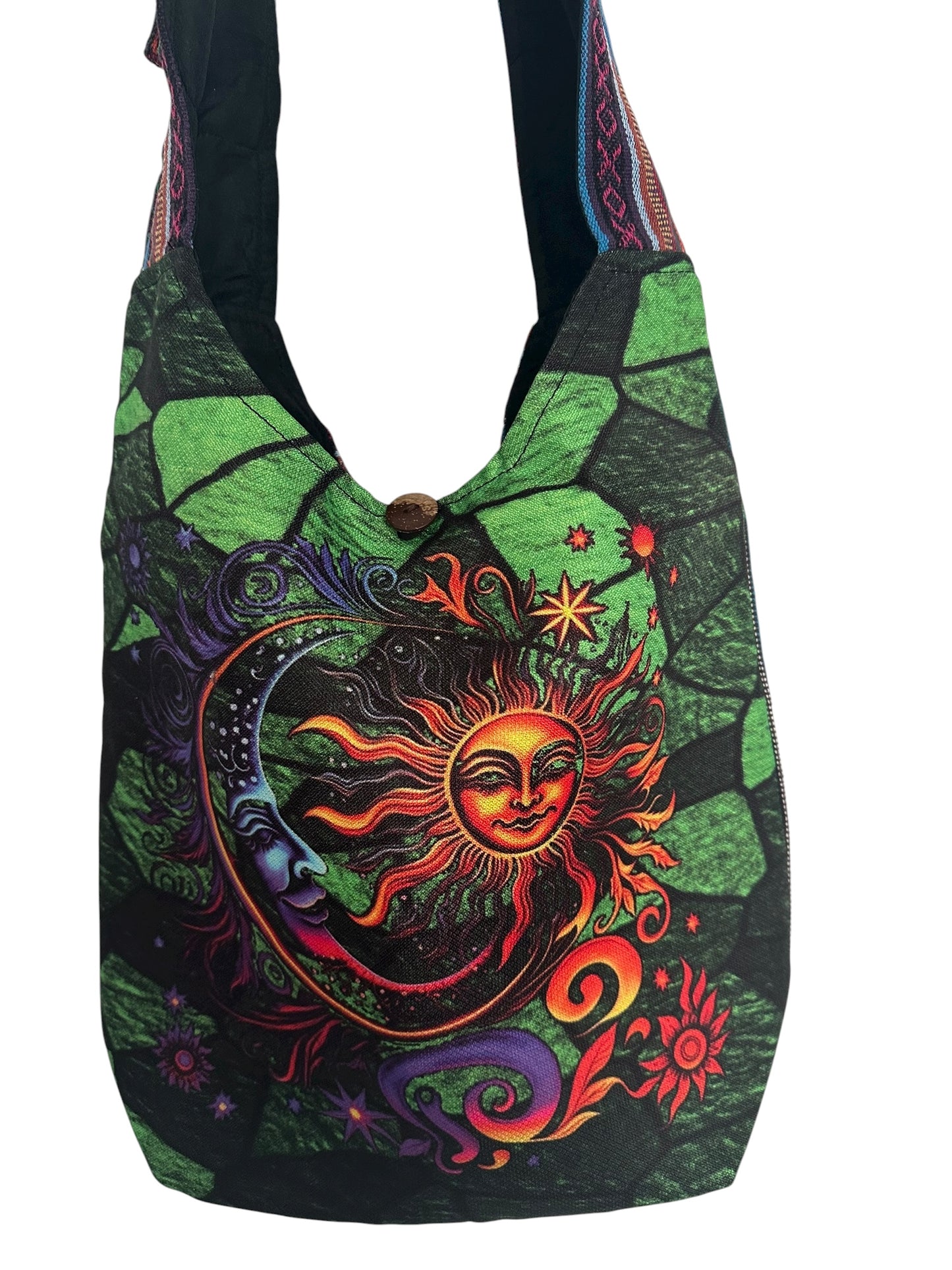 Handmade Sun & Moon Boho Hobo Bag