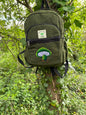 Handmade Himalayan Hemp & Cotton Backpack - Embroidery Mushroom Design (Medium Size)
