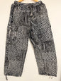 Geometric Cotton Cargo Pants | Handmade Nepal Boho Trousers