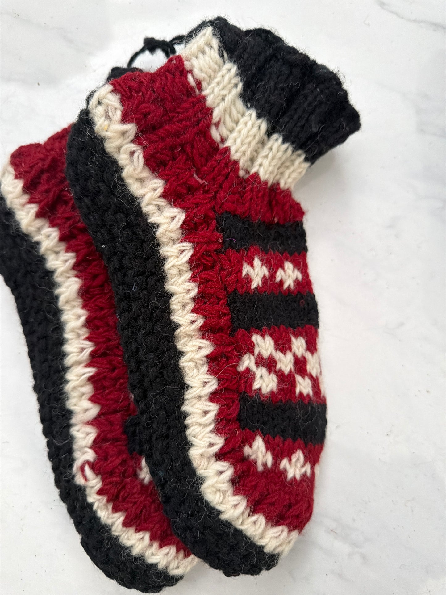 Unisex Fleeced Hand Knitted Ankle Socks Fits Up Yo UK Size 7
