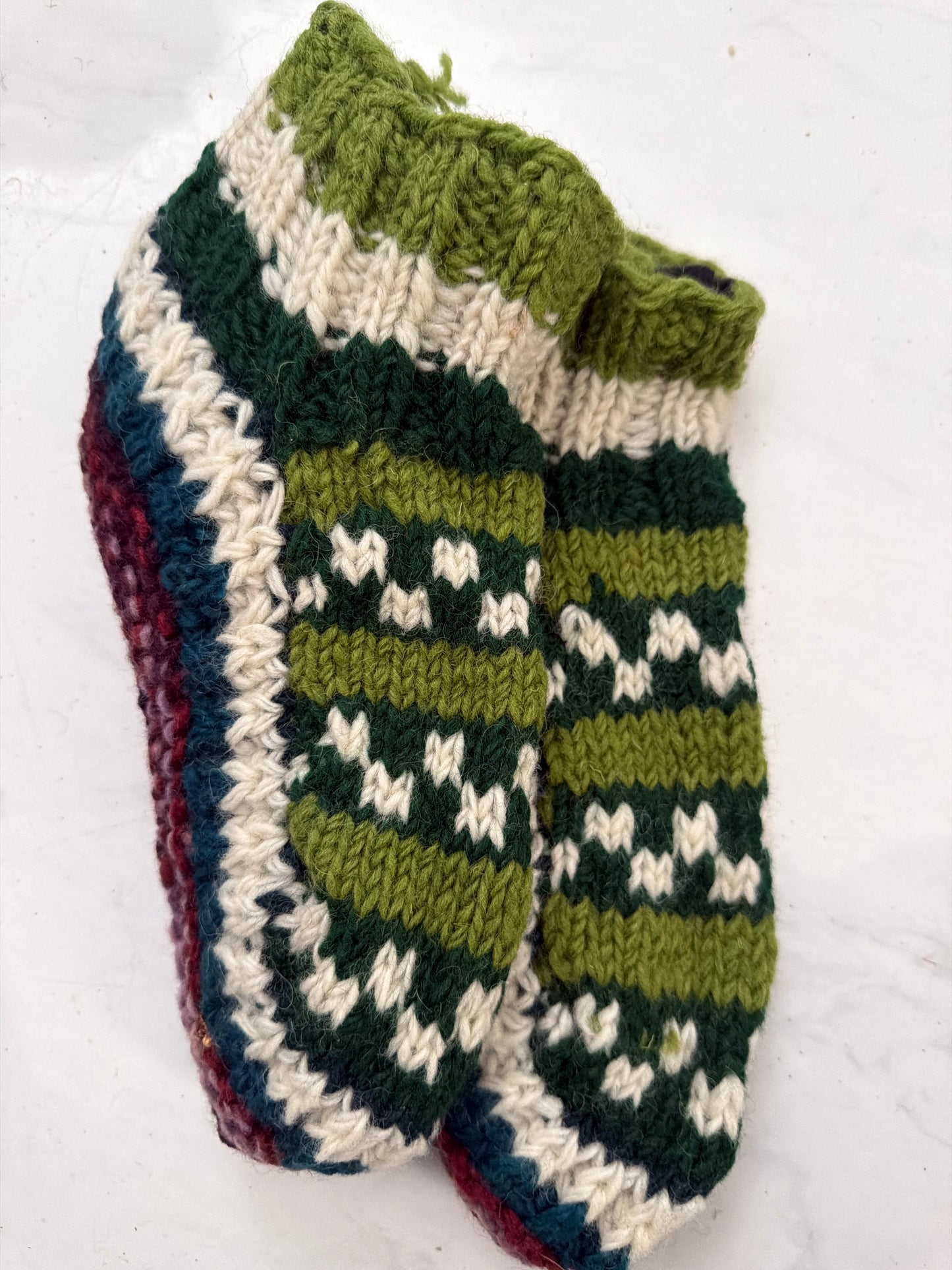 Unisex Fleeced Hand Knitted Ankle Socks Fits Up Yo UK Size 7