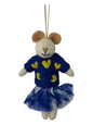 Holly the Teddy in Heart Dress – Felt Ornament