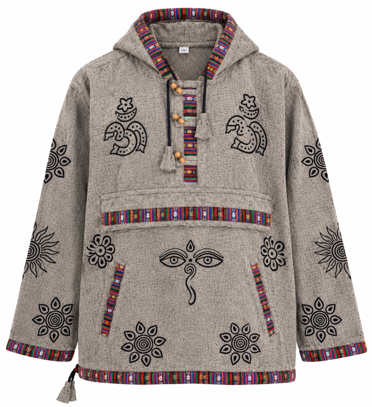 Boho Patterned Pullover Hoodie