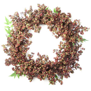 Artificial Hanging Black Berry Wreath (55cm)
