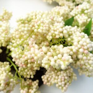 Artificial Hanging White Berry Wreath (55cm)