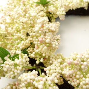 Artificial Hanging White Berry Wreath (55cm)