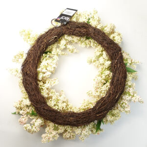 Artificial Hanging White Berry Wreath (55cm)