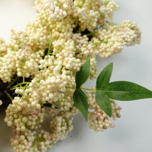 Artificial Hanging White Berry Wreath (55cm)