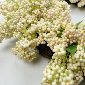 Artificial Hanging White Berry Wreath (55cm)