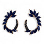 Royal Blue - Vintage Glass - Loop - Earrings