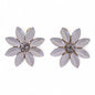 Pearl - Vintage Glass - Flowers - Earrings