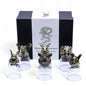 Gift Set of 6 Shot Glasses (50ml) - Mystical Creatures - Antique Bronze