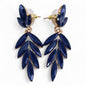 Royal Blue - Vintage Glass - Long Drop - Earrings