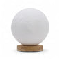 Soft Glow Wooden Base Night Lamp - Moon