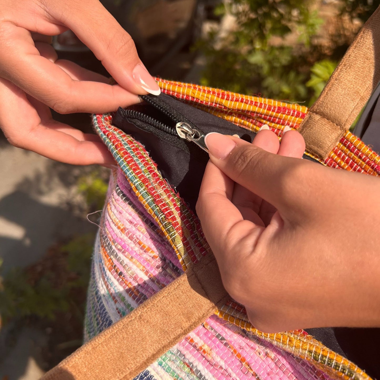 Recycled Big Rug Shoulder Bag - Shades of Dusk