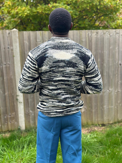 Handmade Organic Wool Knit Sweater - Unisex Winter Pullover