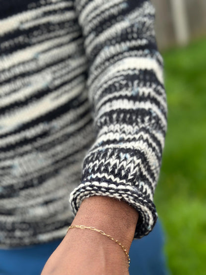 Handmade Organic Wool Knit Sweater - Unisex Winter Pullover