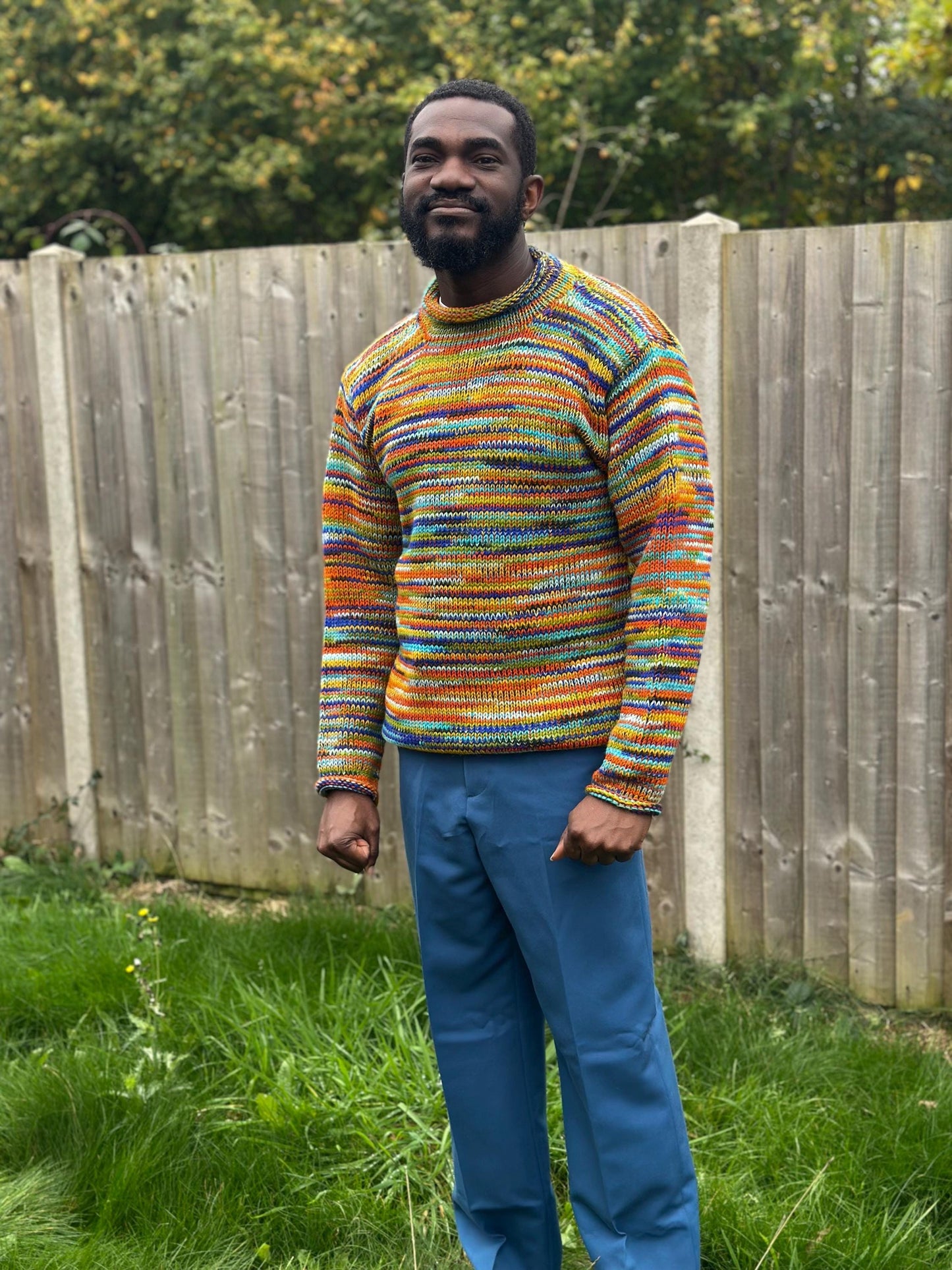 Handmade Organic Wool Knit Sweater - Unisex Winter Pullover