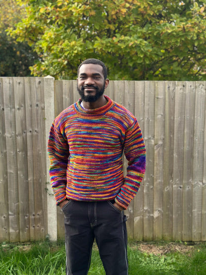 Handmade Organic Wool Knit Sweater - Unisex Winter Pullover