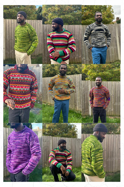 Handmade Organic Wool Knit Sweater - Unisex Winter Pullover