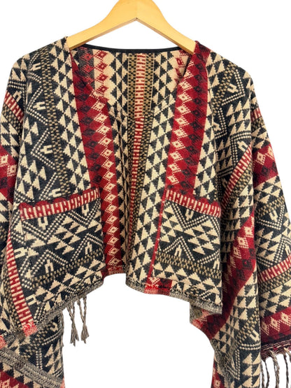 Boho Geometric Blouse | Vegan Cashmilon | Relaxed Fit | Long Sleeve Women Blouse | Hippie Style Top