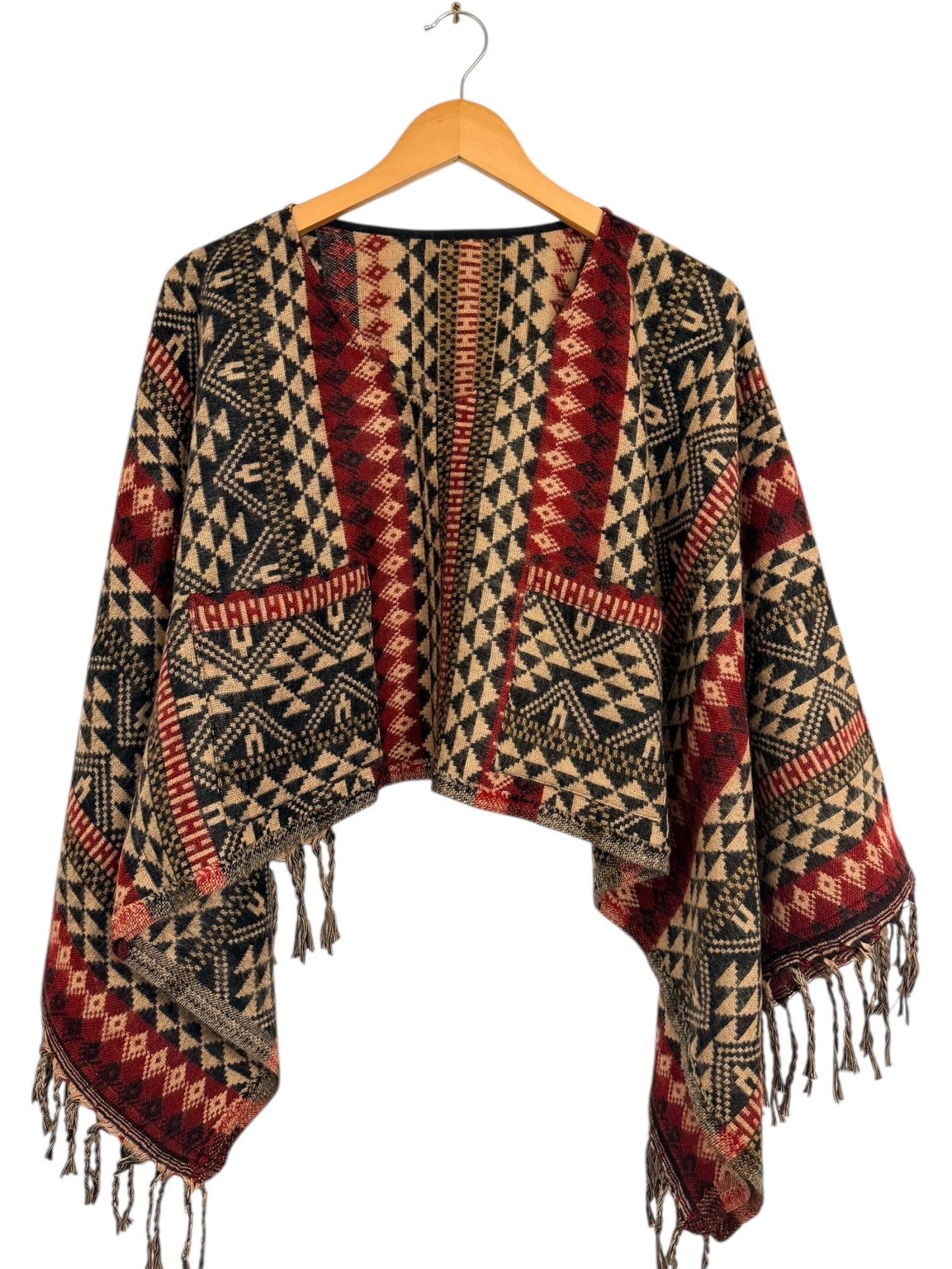 Boho Geometric Blouse | Vegan Cashmilon | Relaxed Fit | Long Sleeve Women Blouse | Hippie Style Top