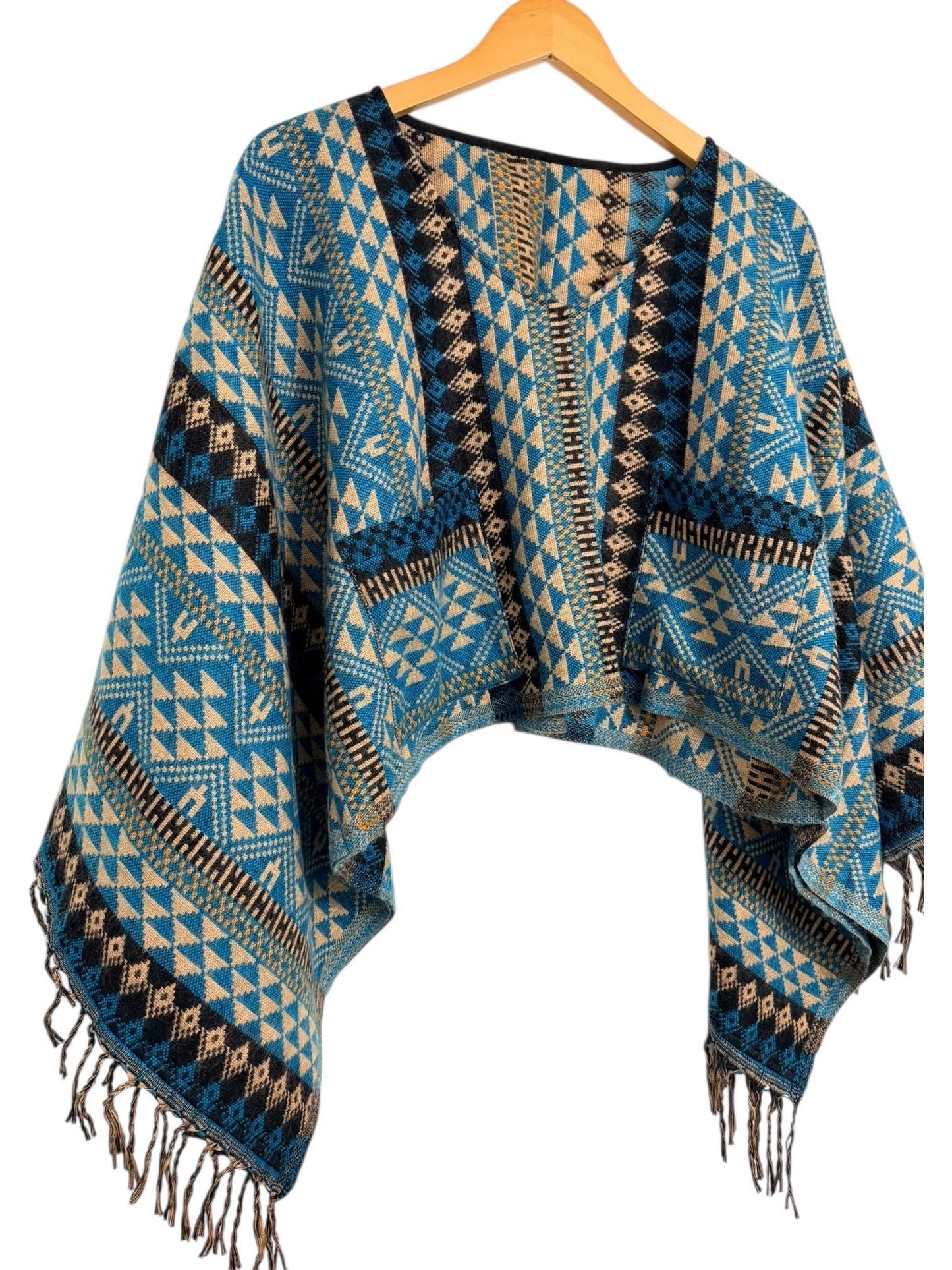 Boho Geometric Blouse | Vegan Cashmilon | Relaxed Fit | Long Sleeve Women Blouse | Hippie Style Top