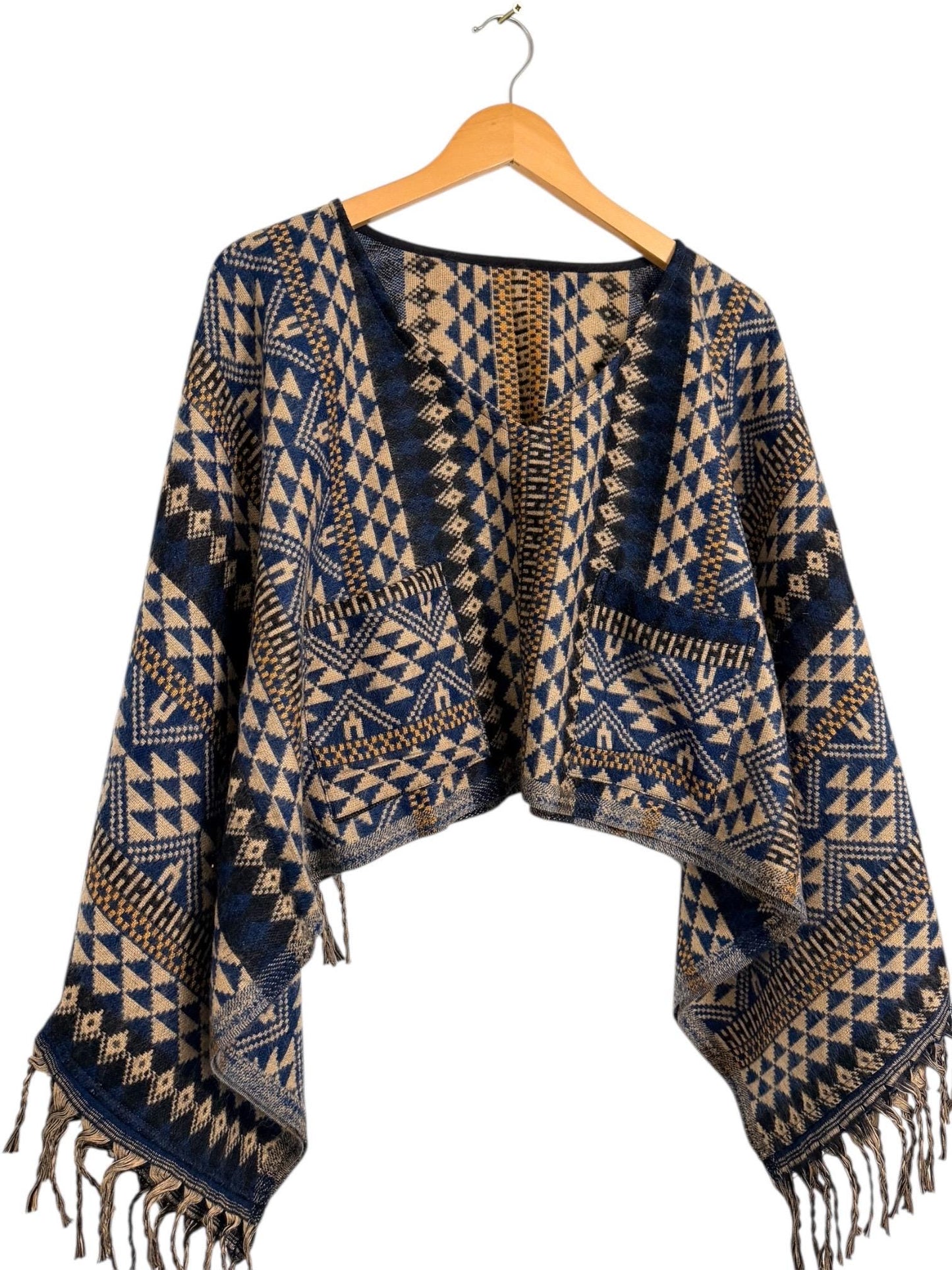 Boho Geometric Blouse | Vegan Cashmilon | Relaxed Fit | Long Sleeve Women Blouse | Hippie Style Top