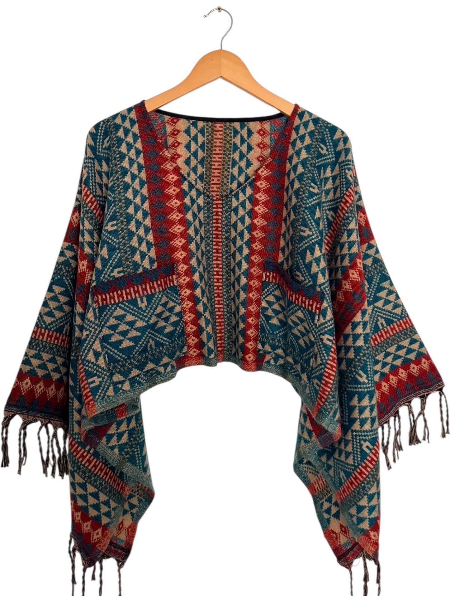Boho Geometric Blouse | Vegan Cashmilon | Relaxed Fit | Long Sleeve Women Blouse | Hippie Style Top