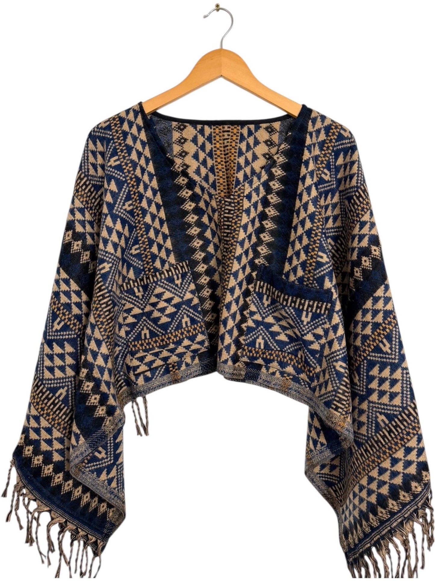 Boho Geometric Blouse | Vegan Cashmilon | Relaxed Fit | Long Sleeve Women Blouse | Hippie Style Top