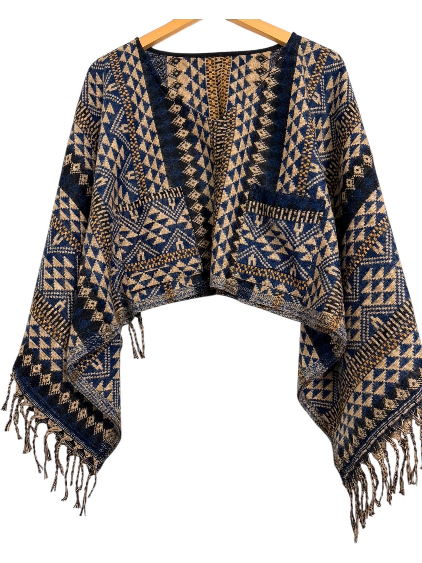 Boho Geometric Blouse | Vegan Cashmilon | Relaxed Fit | Long Sleeve Women Blouse | Hippie Style Top