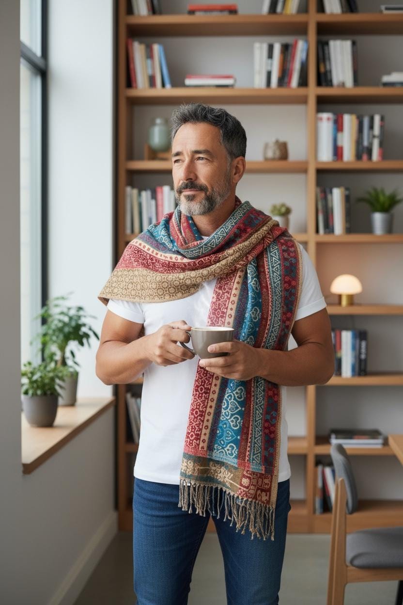 Vegan Cashmelion Blanket Scarf | Oversized Boho Shawl with Tassels