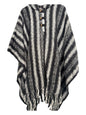 Handmade Gheri Cotton Boho Poncho | Hooded Festival Wear