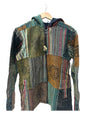 Patchwork Boho Zip Hoodie | Handmade Nepal Cotton Jacket | Unisex Hippie Hoodie | Festival Jacket | Bohemian Clothing