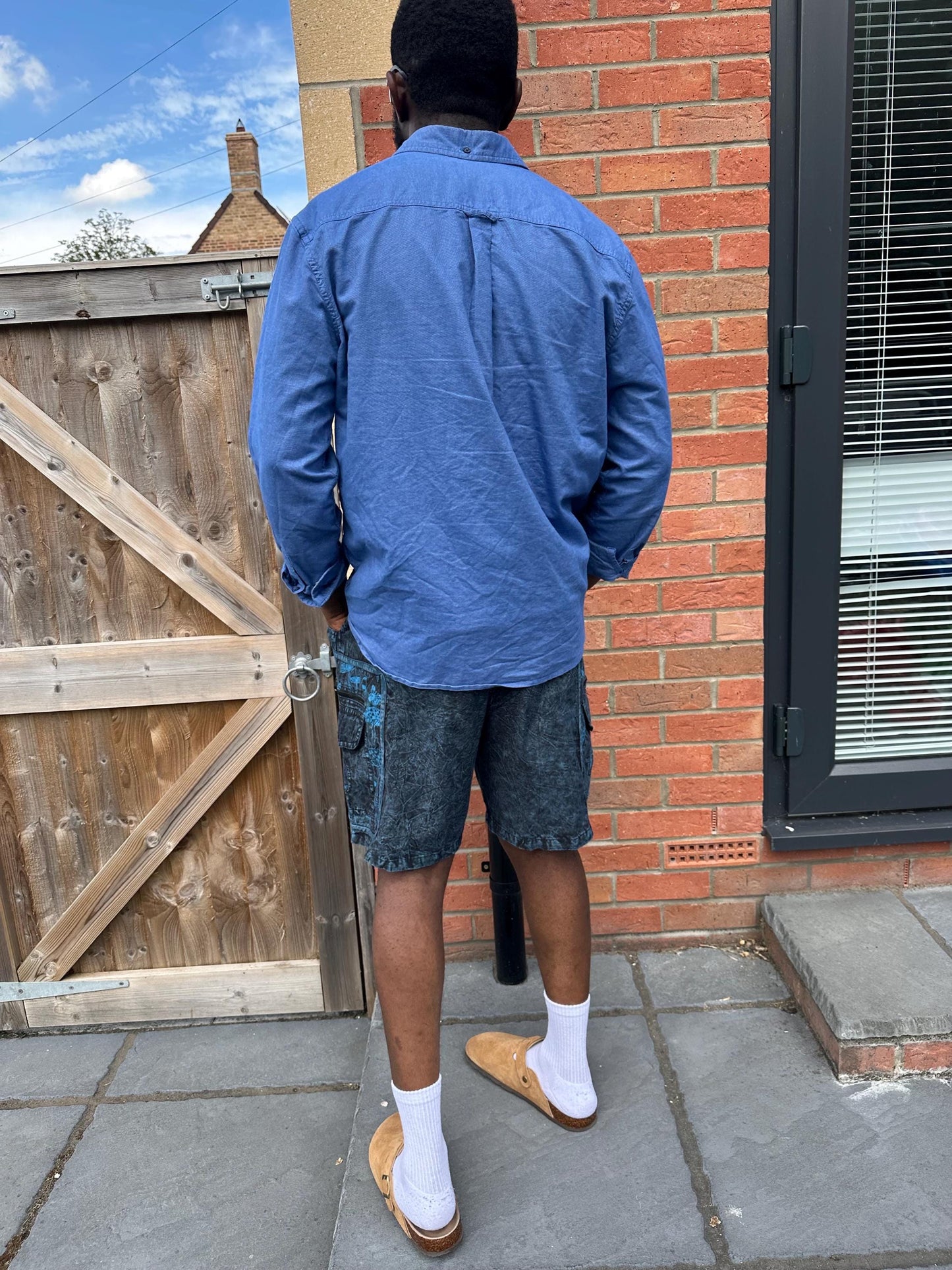 Boho Mushroom Shorts | Handmade Nepal Organic Cotton Shorts | Unisex Festival Shorts | Hippie Cargo Shorts | Psychedelic Clothing