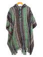 Handmade Gheri Cotton Boho Poncho | Hooded Festival Wear