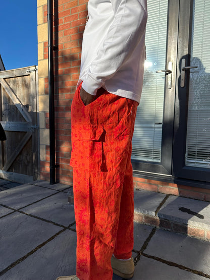 Boho Celestial Trousers | Handmade Nepal Organic Cotton Pants | Unisex Festival Trousers | Sun Moon Star Pants | Hippie Clothing