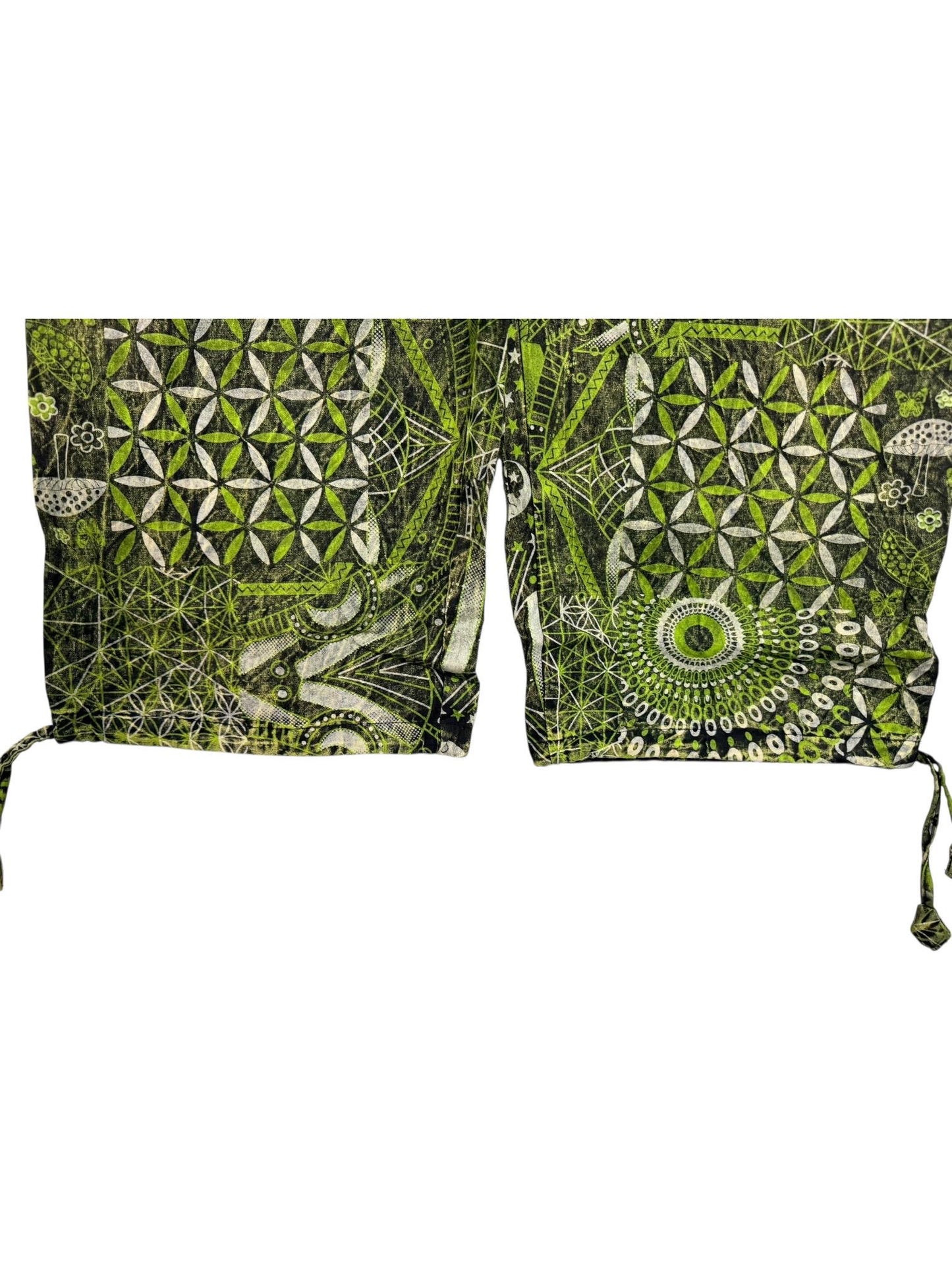 Geometric Cotton Harem Pants | Handmade Nepal Boho Trousers