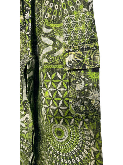 Geometric Cotton Harem Pants | Handmade Nepal Boho Trousers