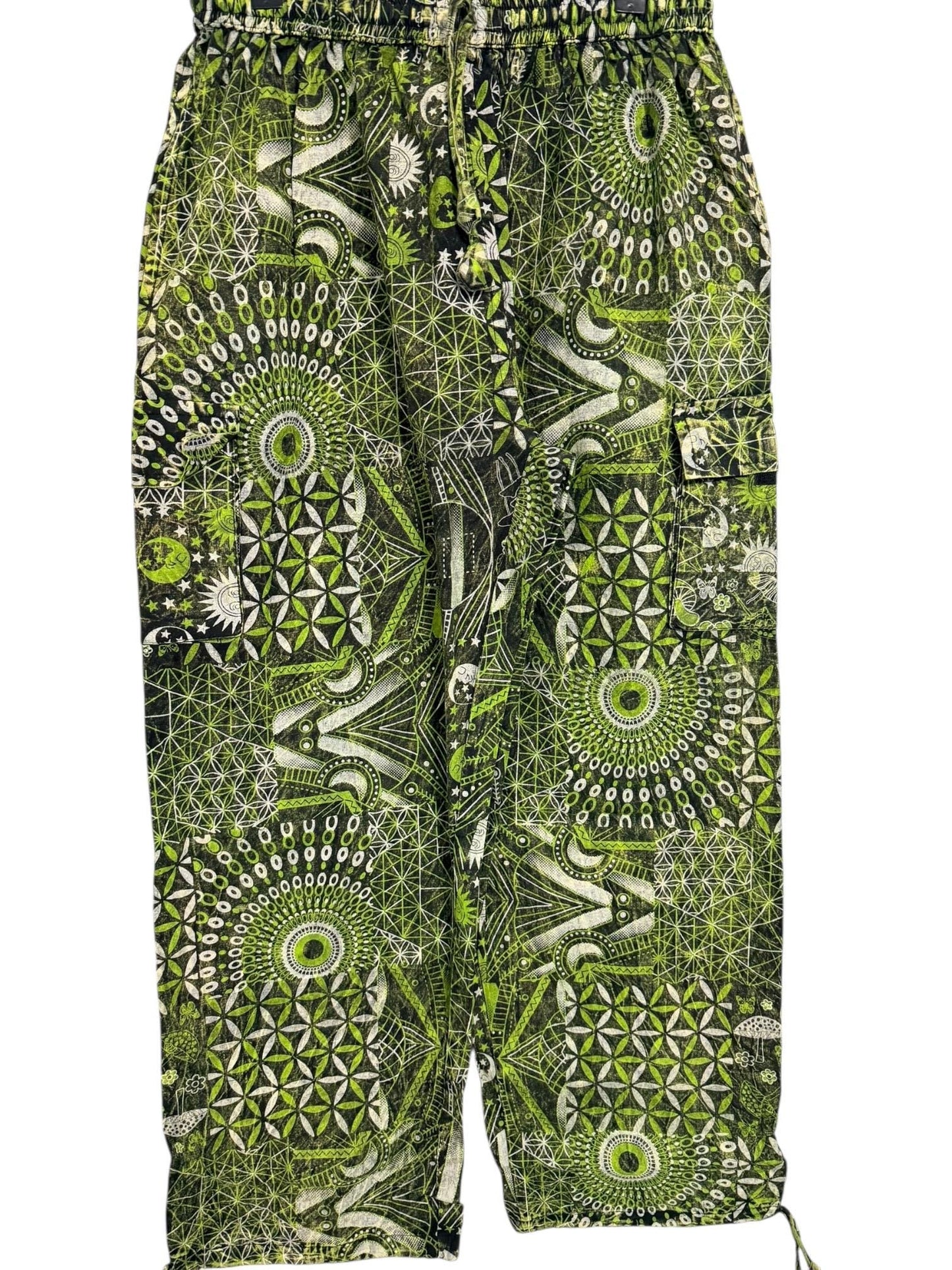 Geometric Cotton Harem Pants | Handmade Nepal Boho Trousers